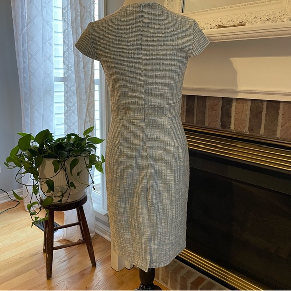 Grace Karin Vintage Inspired Tweed Defined Waist Hips-Wrapped Dress - Size M - Picture 5 of 12